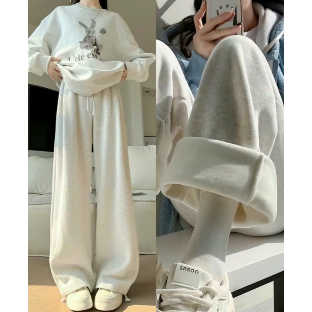 [XẢ KHO] QUẦN NỈ LÓT LÔNG DÀY CAO CẤP ỐNG RỘNG CHO NỮ NHÀ CAMYY.STORE