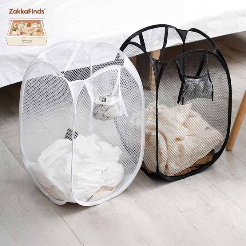 Sọt lưới đựng quần áo giặt cỡ lớn gấp gọn thông minh- Túi đựng đồ cứng cáp