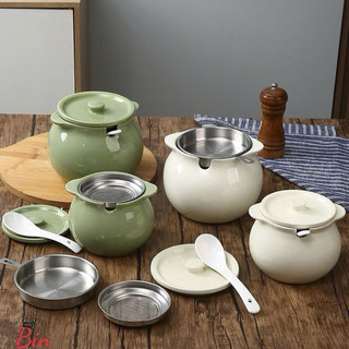 Hũ đựng mỡ 2 kích cỡ siêu xinh tặng kèm giá lọc inox 304