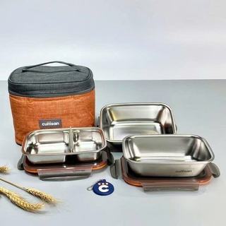 Set Đựng Cơm Cao Cấp Cuitisan Togo Flora(M) kèm túi giữ nhiệt mang đi, chịu nhiệt cao, nắp silicon chống rò rỉ GST HCM