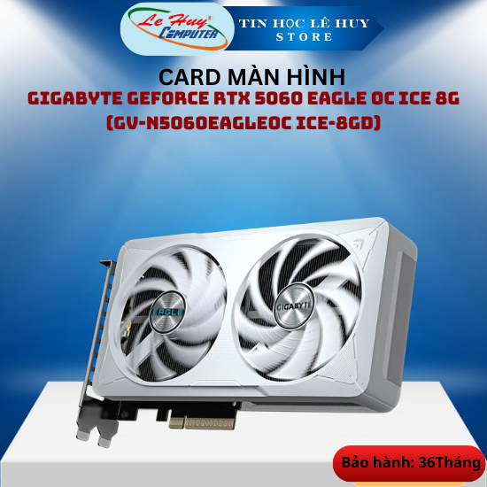 GIGABYTE GeForce RTX 5060 Ti EAGLE OC ICE 8G Scheda Grafica - 8 GB Gddr7 128 Bit Pci 2617 Mhz Frequenza Del Core Displayport Hdmi Gv N506teagleoc Ice 8gd P 287782