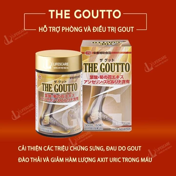 Viên uống The Goutto Ribeto Nhật Bản Hỗ trợ Gout, giảm sưng đau khớp, giảm axit uric trong máu, hộp 150 viên