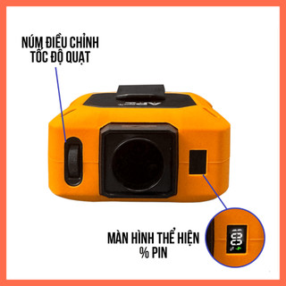 Quạt Sạc Đeo Thắt Lưng APE VK811 – Pin 8000mAh, Công Suất 30W, 6–10h Sử Dụng, Kiêm Sạc Dự Phòng USB