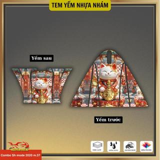 Combo trước sau dán yếm nhựa nhám xe Sh mode 2020-2025 mẫu thiết kế Doraemon, Pikachu, Mèo thần tài