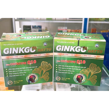 ginkgo natto coenzyme Q10 hộp 10 vỉ x10 viên(100 viên) phúc vinh