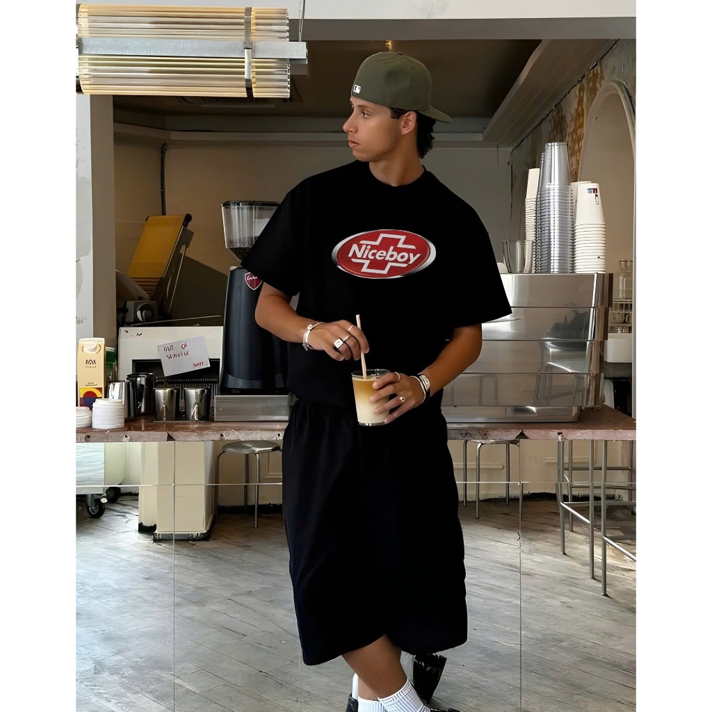 Áo Vớ Vẩn Vui Tươi REDLABEL Áo Thun NICEBOY Cotton 100% Oversize Nam Nữ TS34
