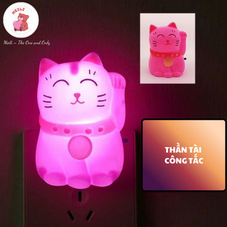 Đèn Ngủ Cắm Điện Mini Thần Tài Hồng, Công Tắc Đóng Mở, Tiết Kiệm Điện Năng, Trang Trí Phòng Ngủ MEILI STORE