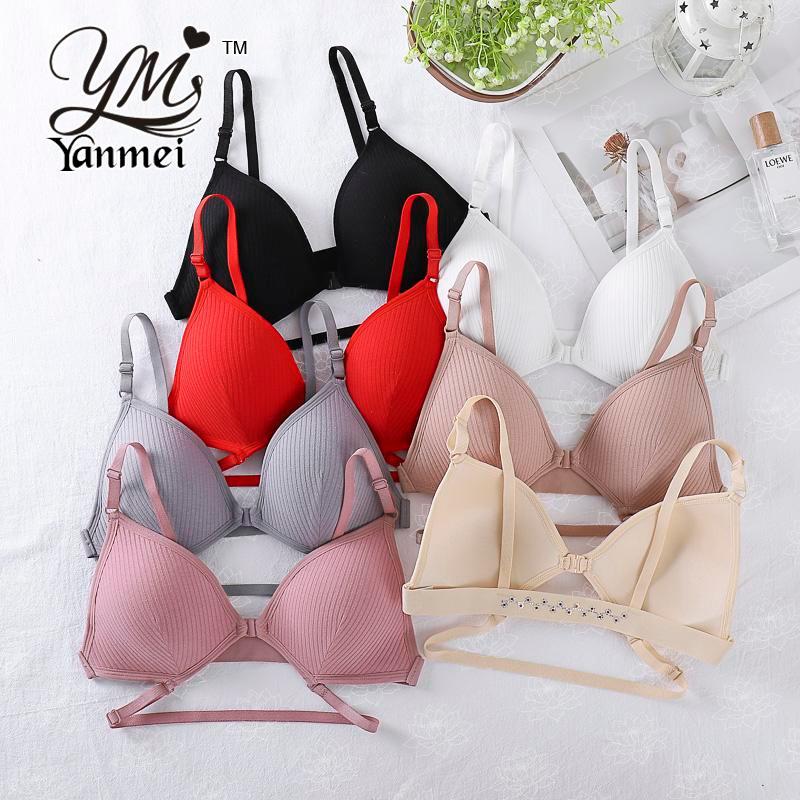 Áo Bra Cotton Cài Trước Gân Tăm Đệm Mỏng Thoải  228
