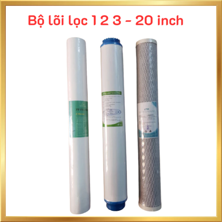 Bộ lõi lọc nước 1,2,3 20 inch , lõi lọc nước 20 inch , bộ lọc chặn 20 inch