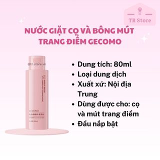 Dung Dịch Rửa Cọ, Giặt Mút Trang Điểm Gecomo 80ml - Bảo Vệ Cọ, Dưỡng Da