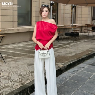 Áo lụa nhún eo chất liệu mềm mại, thoáng mát,thiết kế tinh tế, sang trọng - Chính hãng Maybi