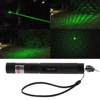 AIMVUKEST Bút con trỏ laser 303 Đèn pin con trỏ laser màu xanh lá cây 532nm đèn pin có thể điều chỉnh lấy nét