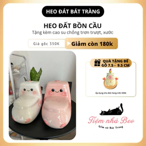Heo Đất Bồn Cầu Bát Tràng Gốm Sứ Cao Cấp – Ống Heo Tiết Kiệm Tiền Dễ Thương, Độc Lạ, Quà Tặng Ý NghĩaHeo Đất Bồn Cầu Bát