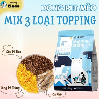 [ 5kg] Hạt mix Topping cho mèo Dong Pet dành cho mèo kén ăn __ DongPet Mèo ( Xanh ) 5 Topping __