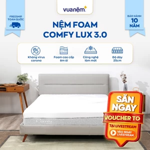 Nệm Foam Comfy Lux 3.0 - Đệm foam cao cấp, Nệm foam vỏ áo nệm làm mát