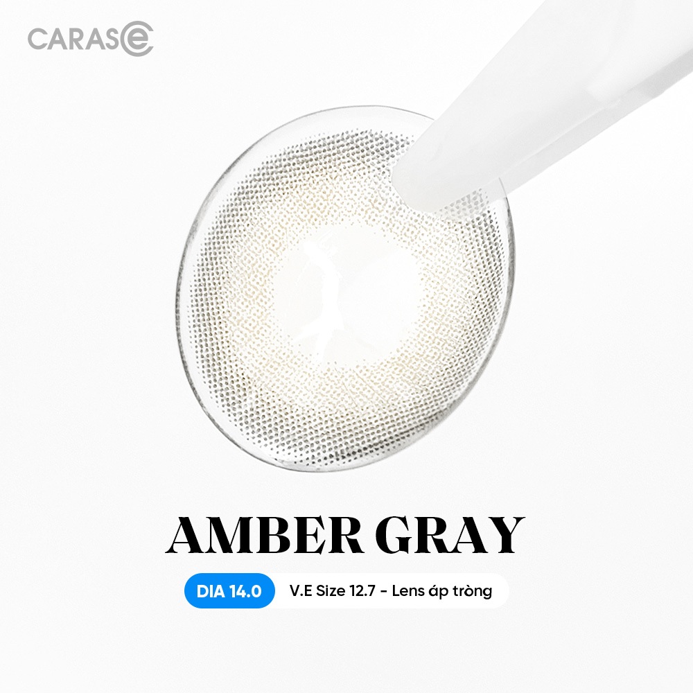 [1 chiếc] Kính áp tròng khoá ẩm 8H 3 Tháng Màu Xám CARASE, Lens cận AMBER GRAY