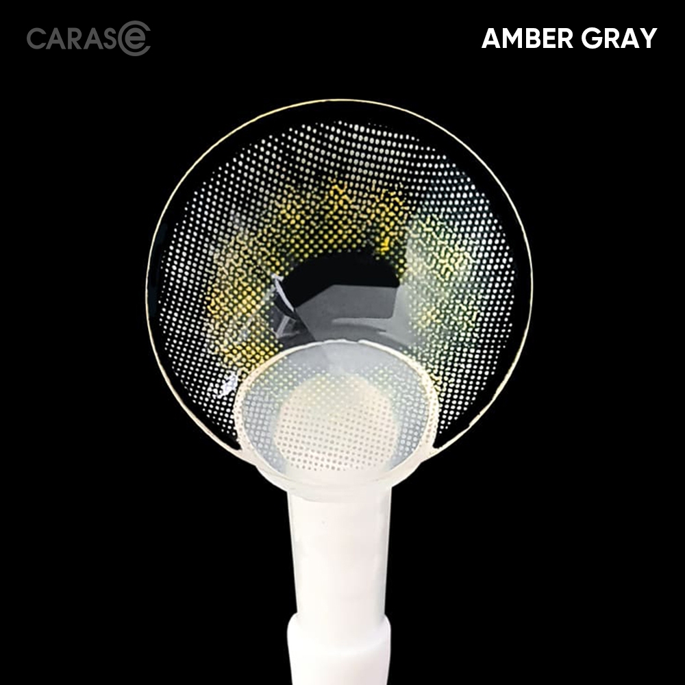 [1 chiếc] Kính áp tròng khoá ẩm 8H 3 Tháng Màu Xám CARASE, Lens cận AMBER GRAY