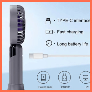 Quạt Sạc Cầm Tay Vissko ZH13 – 1200mAh, 6 Chế Độ Gió, Có Đế Để Bàn, Sạc Type-C