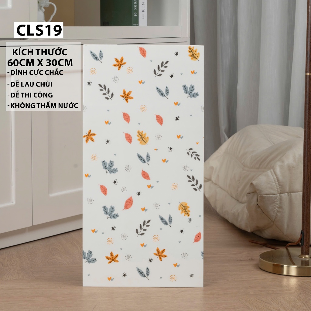 combo 100 tấm miếng dán tường phủ nhựa PVC 3D kích tấc 60x30cm tráng ...