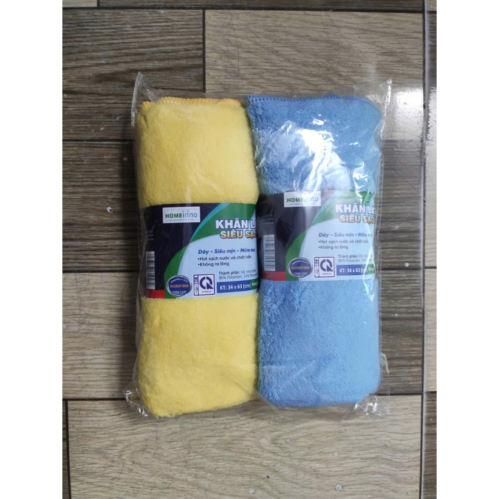 Khăn Lau Đa Năng Mặt Bông Xù Dày Microfiber Cao Cấp Homeinno Lau Siêu Sạch, Siêu Bền, Dầy Dặn Dùng Lau Mặt, Lau Đồ Dùng