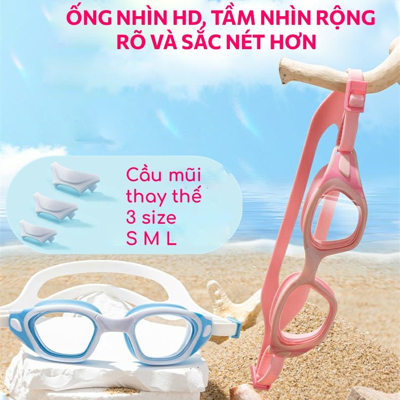 Kính bơi nam nữ mắt trong SPORTY 58 chống nước, hạn chế sương mờ, bảo vệ mắt tuyệt đối