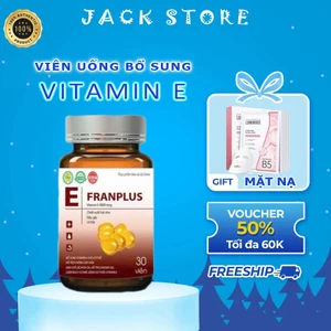 Vitamin E Đỏ FRANPLUS Hỗ Trợ Làm Đẹp Da, Trắng Da, Hạn Chế Lão Hóa, Nám Sạm Chính Hãng