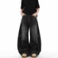 Quần Jean Nữ Ống CONG Xám Đen Wash Retro Lưng Cao Unisex BIGSIZE Ôm Eo Tôn Dáng Phong Cách Năng Động