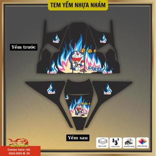 Combo trước sau xe Vario 125 đời 2022-2025 thiết kế trang trí yếm xe, decal 3 lớp chống thấm nước