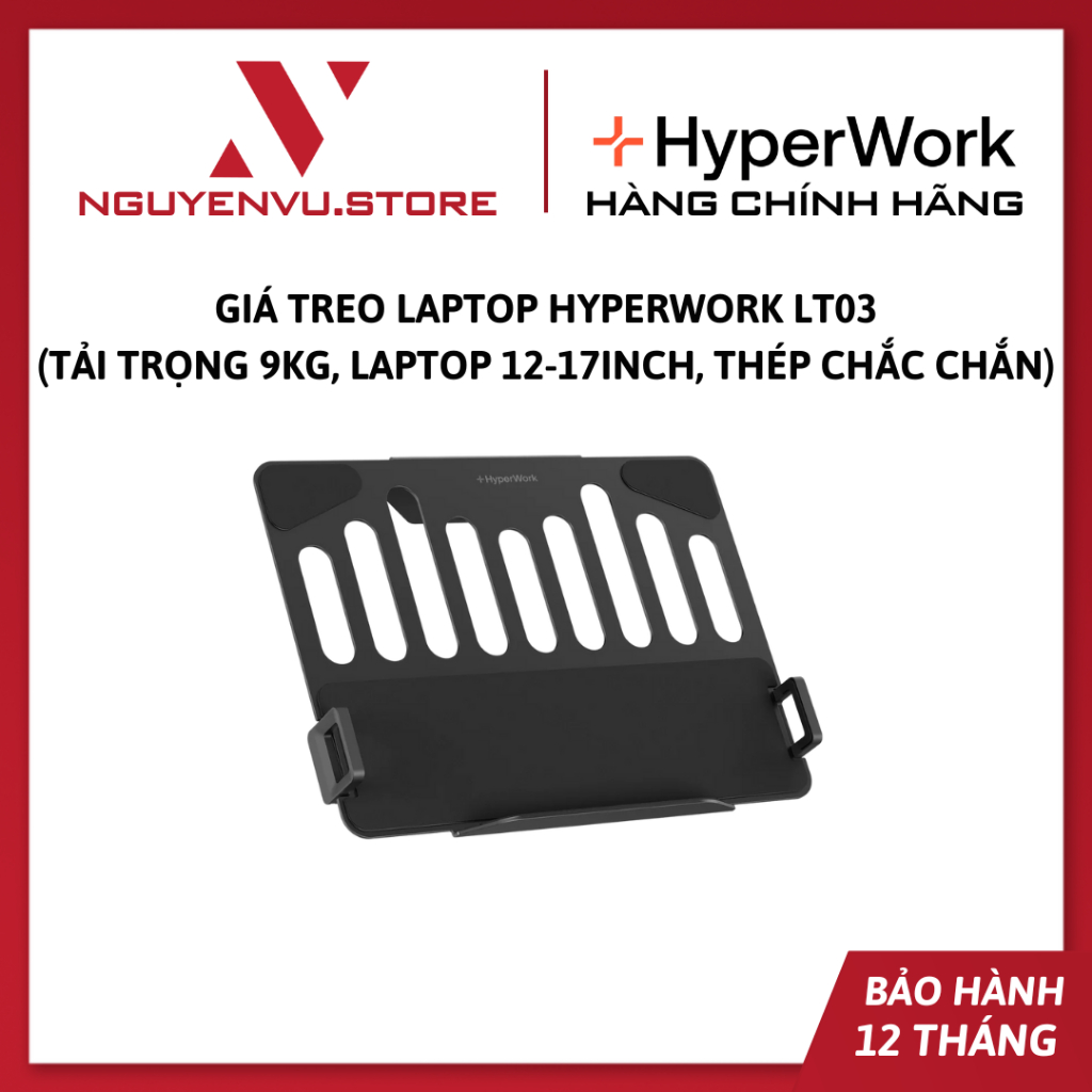 Giá treo laptop HyperWork LT03 - tải trọng 9kg, Laptop 12-17inch, Thép ...
