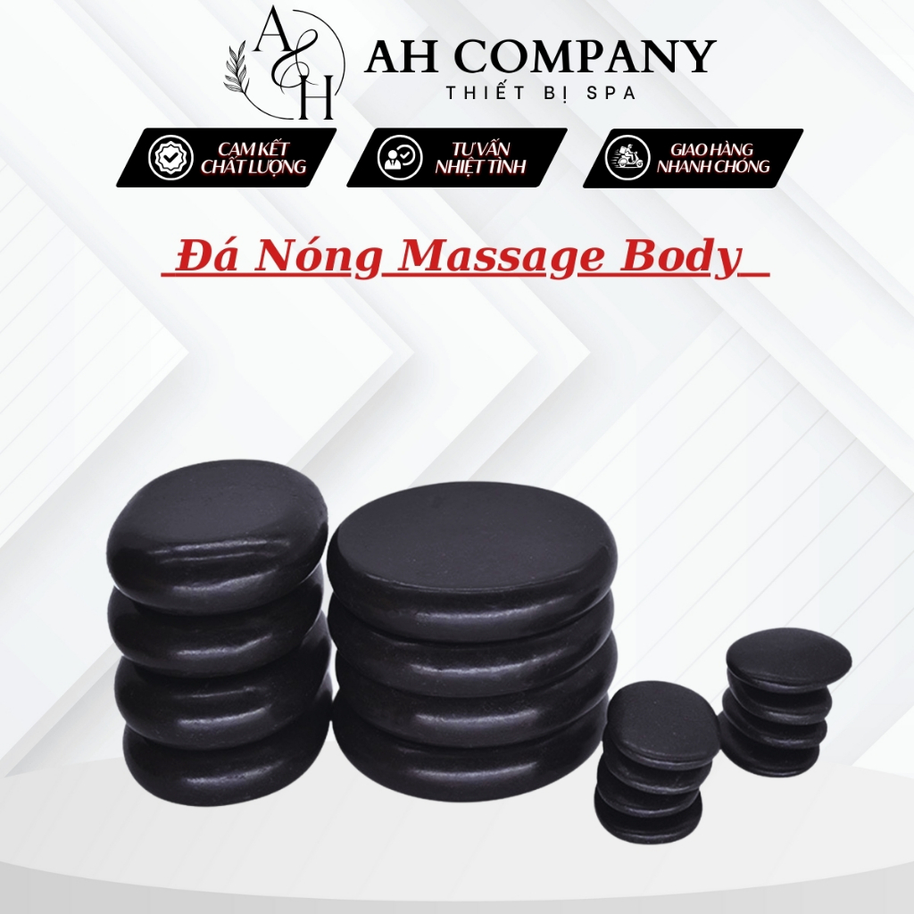 Đá Nóng, Massage Body Đá Tròn Đá Oval Đá Spa Đông Y Massa Mặt Đả Thông Kinh Lạc Oval 8x6cm tròn 8x8cm