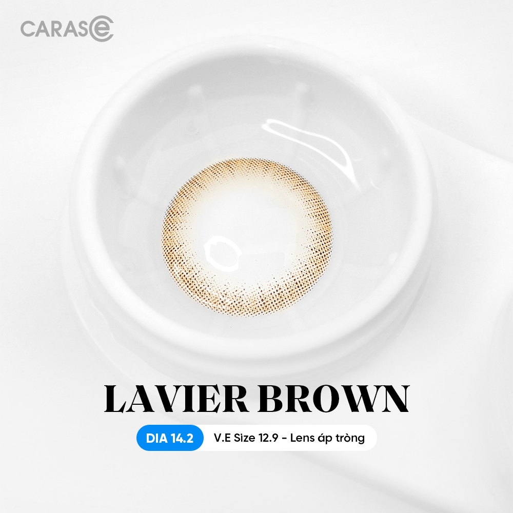 [1 chiếc] Kính Áp Tròng Cận - Loạn CARASE 10H 3 Tháng Màu Lavier Brown(Lens Cận Outlet) -