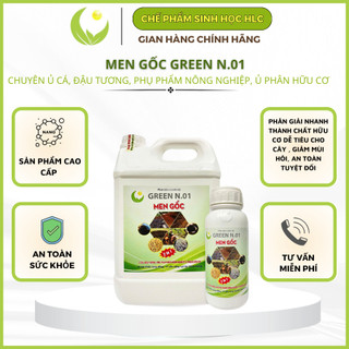 MEN GỐC GREEN N.01 Ủ CÁ, ĐẬU TƯƠNG, PHỤ PHẨM NÔNG NGHIỆP, Ủ PHÂN HỮU CƠ can 5L