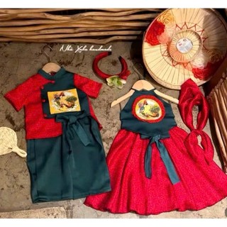 Set yếm in hình trung thu cho bé gái đi chơi,chụp hình xinh xắn 8-30kg B15