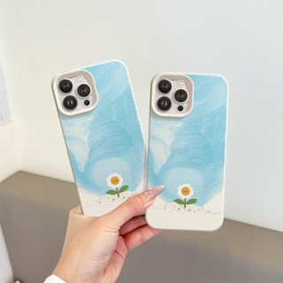 Ốp Lưng iPhone TPU Hoạ Tiết Da Mềm Hoa Mặt Trời Chống Sốc, Bảo Vệ Camera - iP X/XS/11/12/13/14/15/16/17/Plus/Pro/Max/Air