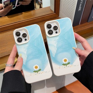 Ốp Lưng iPhone TPU Hoạ Tiết Da Mềm Hoa Mặt Trời Chống Sốc, Bảo Vệ Camera - iP X/XS/11/12/13/14/15/16/17/Plus/Pro/Max/Air