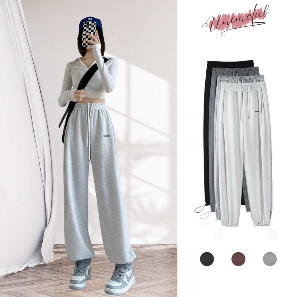 [XẢ KHO] Quần Nỉ Culottes Dáng Dài Form Unisex Ống Rộng Unim Club Không Bai Xù Chống Nhăn Đứng Form Dáng Rộng Nam Nữ