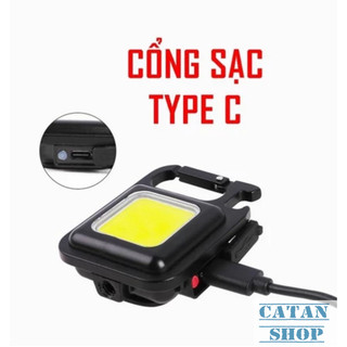 Móc Khóa Đèn Led 3 Chế Độ Đa Năng Nhỏ Gọn, Chiếu Sáng Mạnh, Sạc Usb Type C, Có Nam Châm Tiện Lợi