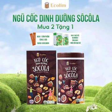 [MUA 2 TẶNG 1 NGŨ CỐC BẠC HÀ] NGŨ CỐC DINH DƯỠNG SOCOLA ECOLIM 500g – Ngon miệng, giàu dưỡng chất cho cả gia đình