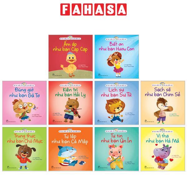 Sách - Bé Học Điều Tốt - Bé Làm Điều Hay: Ấm Áp,Biết Ơn,Đúng Giờ,Kiên Trì,Lịch Sự,Sạch Sẽ,Trung Thực,Tự Lập