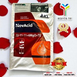 Phân bón NPK NovAcid 22-11-11+6MgO+TE - ICL Israel - Dưỡng chồi, phát đọt, xanh lá, bao 25kg