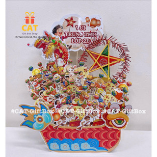 🌕Set Thuyền Rồng Trung Thu Siêu Đặc Sắc, thuyền kẹo trung thu, quà tặng trung thu thiếu nhi, quà trung thu lớp học