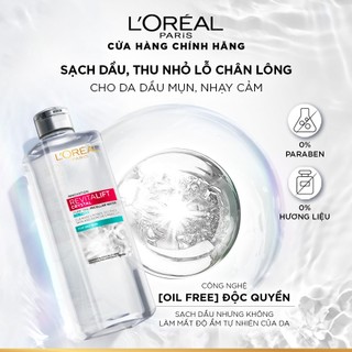 Bộ đôi nước tẩy trang làm sạch sâu và kiềm dầu Micellar Water L'Oreal Paris 400ml & 95ml