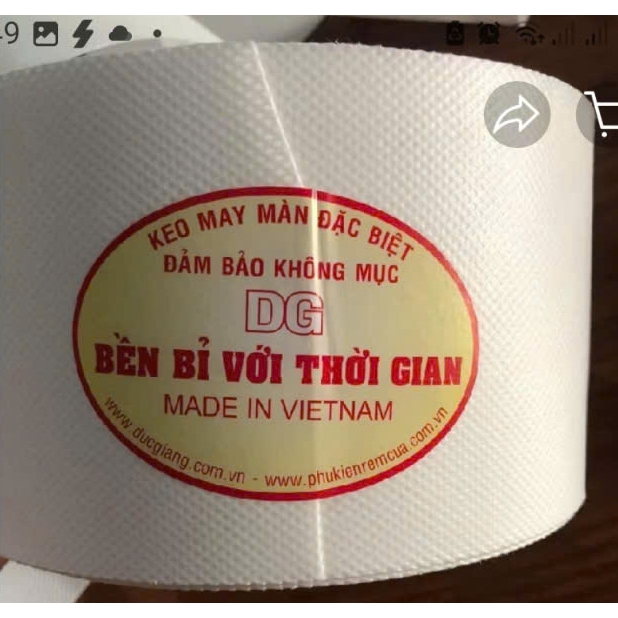 Mếch may rèm vải, keo may màn nhựa cao cấp(Loại 1) - cuộn (28-30m nặng khoảng 1.250kg)