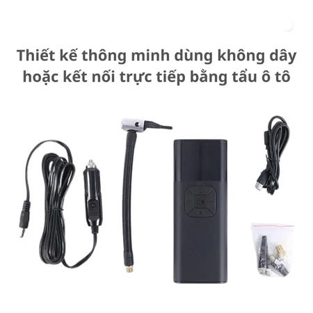 bơm lốp xe máy xe ô tô xe đạp không dây cao cấp Hàng Nhập Khẩu
