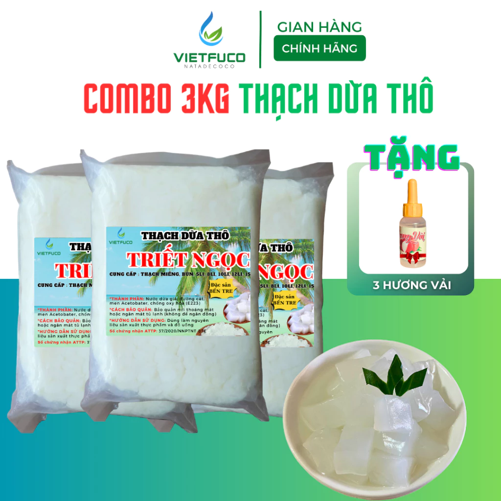 Thạch dừa thô (khô) Triết Ngọc