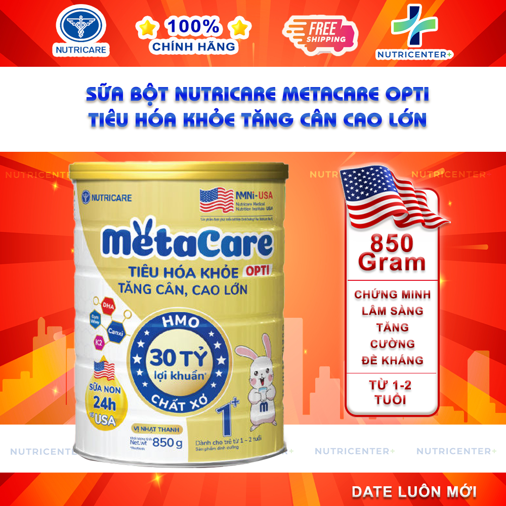 Sữa bột Nutricare MetaCare Opti 0+, 1+, 2+ tiêu hóa khỏe, tăng cân, cao ...