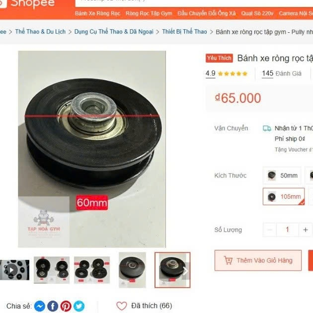 Bánh xe ròng rọc tập gym - Pully nhựa chuyên dụng,chịu tải lớn có vòng ...