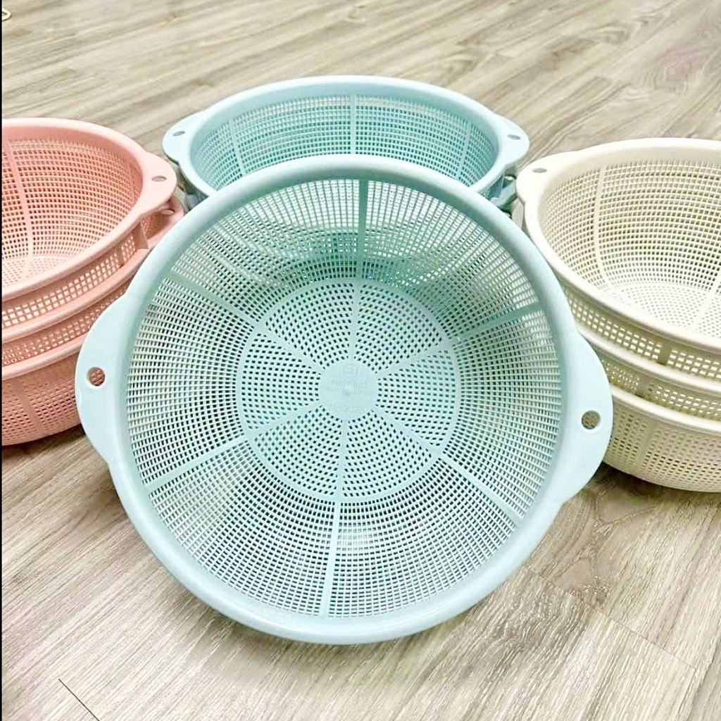 Rổ Nhựa Tròn Có Quai 28cm - Rổ Nhựa Việt Nhật
