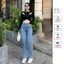 Quần Jean Nữ Ống Đứng Cạp Cao Co Giãn Thoải Mái, Quần Bò Nữ Ống Đứng, Hàng VNXK Xịn Xuất Dư
