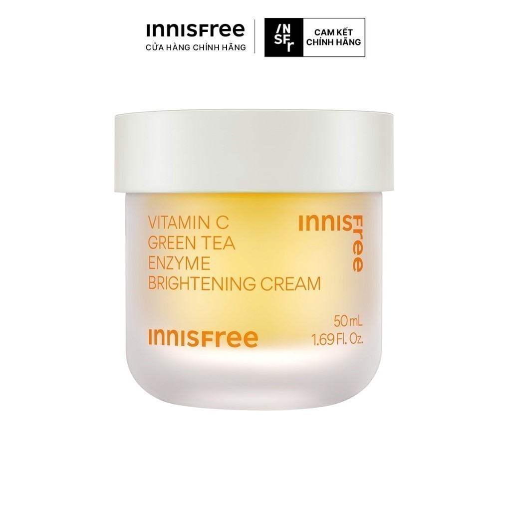 INNISFREE x Kem dưỡng Vitamin C sáng da, mờ thâm dạng gel INNISFREE Green Tea Enzyme Brightening Cream 50ml